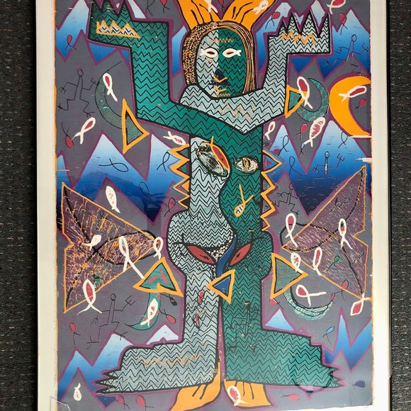 Spirit Figure II Original Print signed Bonnie Baxter - Picture 1 of 3